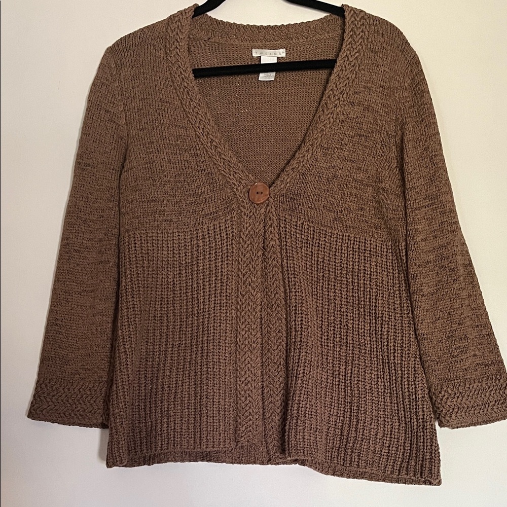 Tweeds Brown Women's Cardigan Sweater